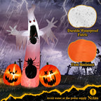 Witchwood™ 12 FT Halloween Inflatables Ghost Pumpkin Outdoor Halloween Decoration