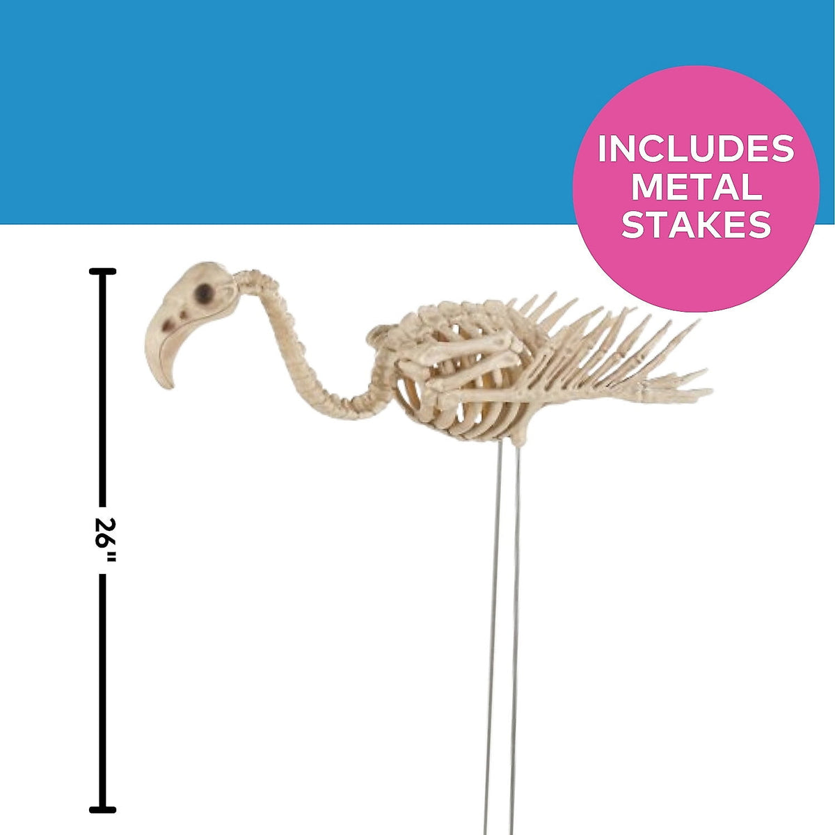 Witchwood™ 27" Flamingo Skeleton Halloween Decoration