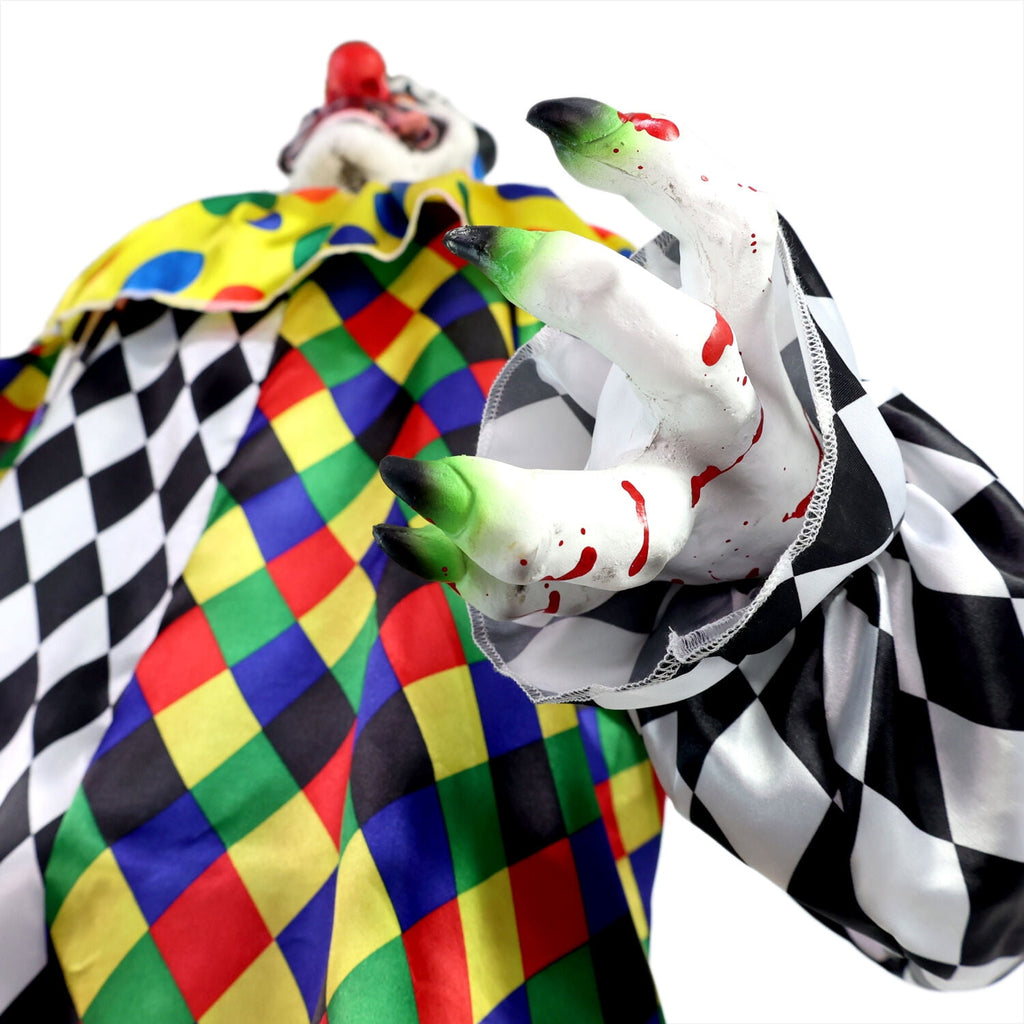 Witchwood™ 5.9 ft Voice & Sound-Sensor Clown on Tricycle Halloween Animatronic, HHTRIBKCLOWN-1FLSA