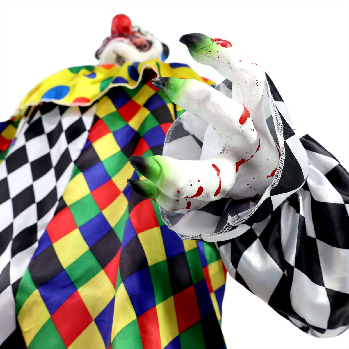Witchwood™ 5.9 ft Voice & Sound-Sensor Clown on Tricycle Halloween Animatronic, HHTRIBKCLOWN-1FLSA
