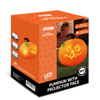 Witchwood™ 5 Ft Tall Halloween Inflatable Pumpkin,Blow Up Pumpkin with Projector Face and Music Lights,Outdoor Decorations for Yard,Garden,Lawn,Party