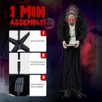 Witchwood™ 5ft Waiter Animated Halloween Decoration Creepy Halloween Animatronics Waiters w/ Pre-Recorded Screaming