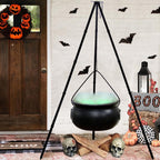 Witchwood™ SDJMa Halloween Decorations Outdoor, 7.8" Witch Cauldron on 30.7" Tripod with Timer String Lights, Halloween Haunted House Decor for Yard Lawn Garden Outside Party Supplies