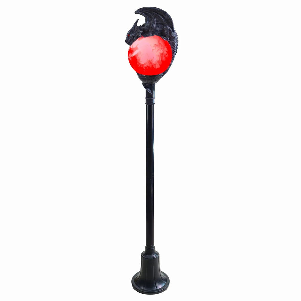 Witchwood™ TT59073 6 ft. Light-Up Flaming Dragon Lamp Post with Sound Halloween Decoration