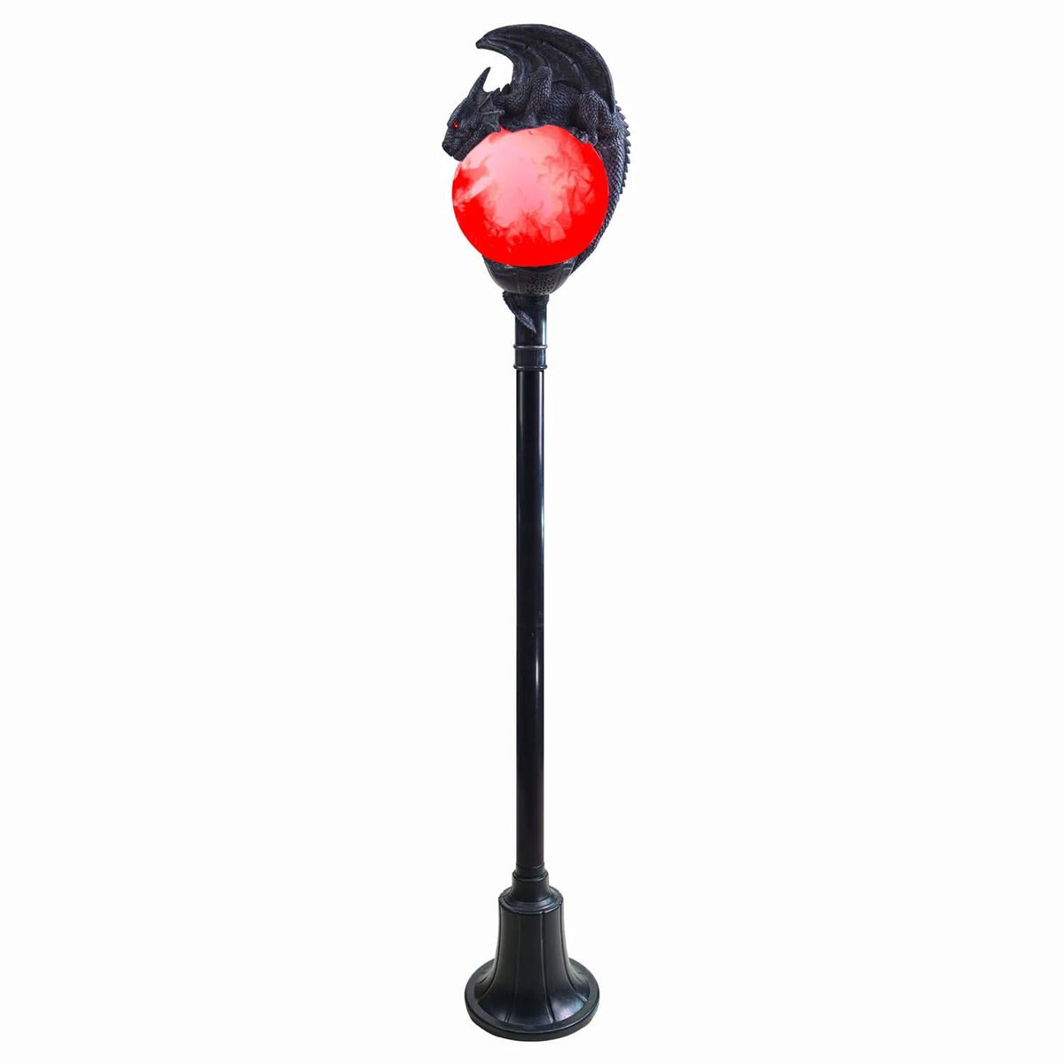 Witchwood™ TT59073 6 ft. Light-Up Flaming Dragon Lamp Post with Sound Halloween Decoration