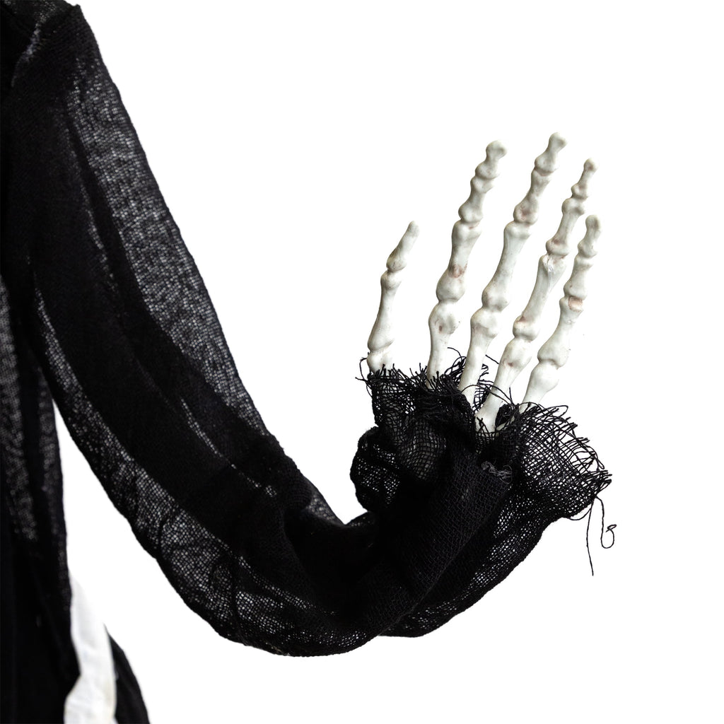 Witchwood™ 57" Animated LED Lighted Head-in-Hand Skeleton Maid Halloween Decoration