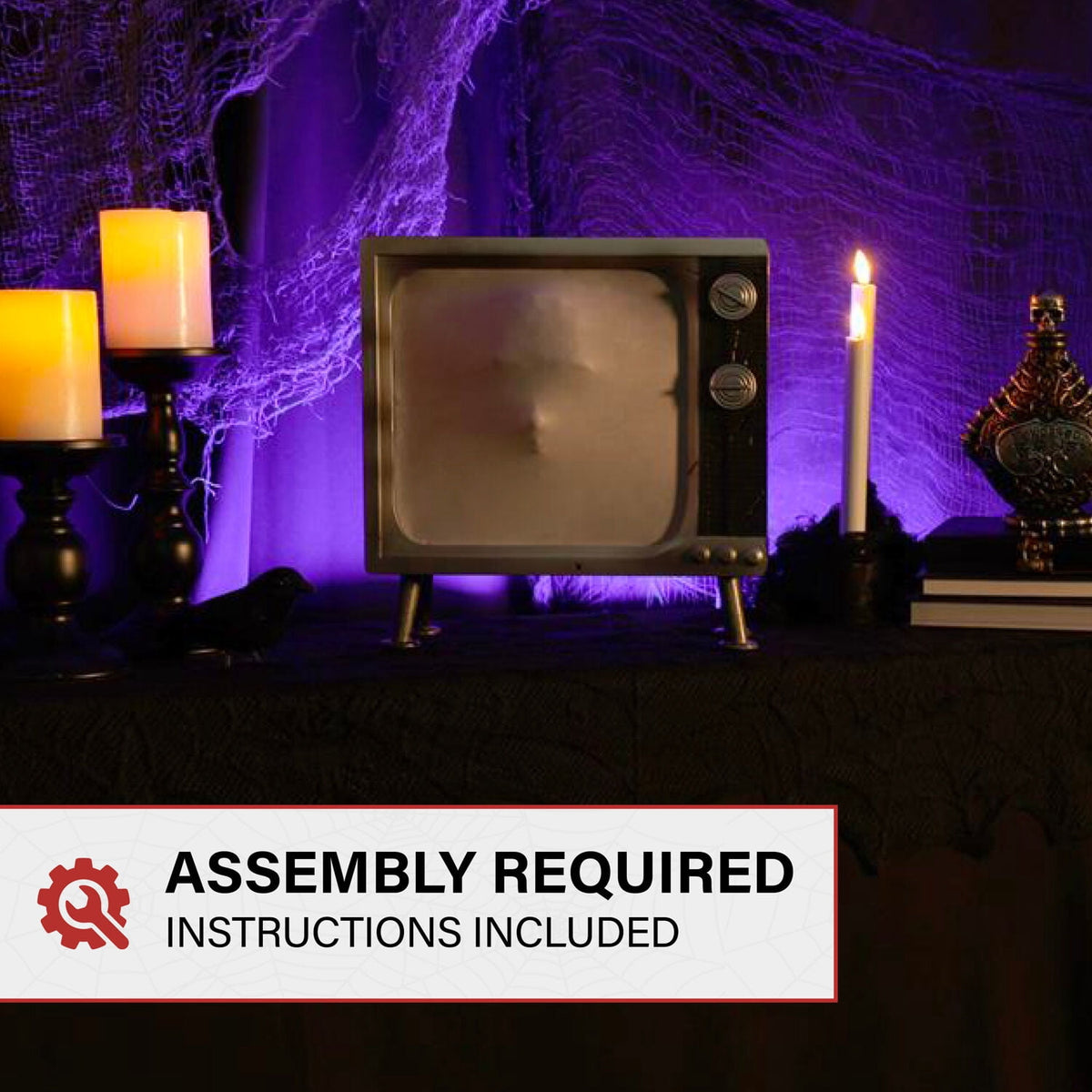 Witchwood™ 11.8 in Haunted TV by Tekky, Premium Halloween Animatronic, HHHAUNTTV-1FLSA