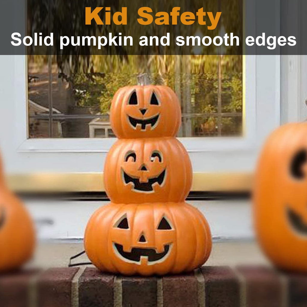 Witchwood™ 14 Inch Light Up Large Jack O Lantern - Halloween Pumpkin Decoration For Indoor/Outdoor