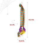 Witchwood™ 47 in Animatronic Hanging Upside Down Clown with Lights and Sound, Halloween Decoration, HHCLOWN-39HLSA