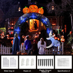 Witchwood™ 10 FT Halloween Inflatables Archway Outdoor Decorations, Scary Halloween Arch Blow Up Yard Decorations for Front Yard Lawn Garden Decor