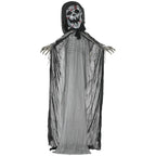 Witchwood™ Outsunny 74" Life Size Outdoor Halloween Decorations Skeleton Witch, Animated Prop Animatronic Decor with Sound and Motion Activated, Light Up Eyes and Chest, Howling and Chain Sound