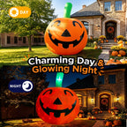 Witchwood™ 10ft Halloween Inflatable Pumpkin Decoration with Built-in LED Lights, Outdoor Yard Blow up for Halloween Party, Yard, Garden, Lawn