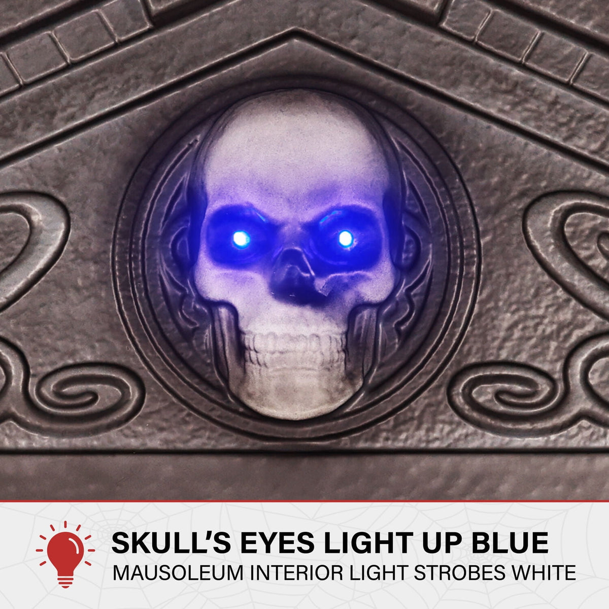 Witchwood™ 6.7 ft. Motion-Triggered Mausoleum Halloween Animatronic by Tekky, HHMAUSOLEUM-1FLSA