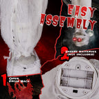 Witchwood™ 3ft Hanging Zombie Animated Halloween Decoration Creepy Mummy Halloween w/ Pre-Recorded Screaming, LED Eyes