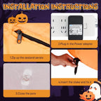Witchwood™ 2.8FT Halloween Inflatable Animated Pumpkin Ghost, 2 White LED Lights, Weather-Resistant Polyester, for Small Spaces/Accent Decor