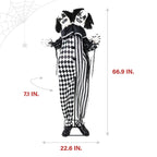 Witchwood™ Lifesize 5.5 ft Animatronic Two-Headed Clown with Lights and Sound, Indoor/Outdoor Halloween Decoration, HHCLOWN-37FLSA