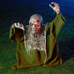 Witchwood™ Halloween Groundbreaker Animated Halloween Decorations Zombie with Crawling Creepy Animatronic Decorations with Movable Arms,Outdoor Scary Halloween Yard Decorations