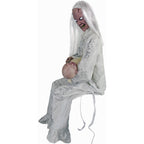 Witchwood™ 2.9 ft Animatronic Gravely Granny by Tekky Halloween Decoration with Motion-Activated Sounds, HHGRVLYGRNY-1FLSA