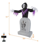 Witchwood™ Inflatable Halloween Decoration 6 FT Reaper for Halloween Party Outdoor, Yard, Garden, Lawn Decorations