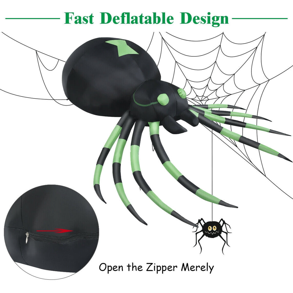 Witchwood™ Gymax 6FT Halloween Inflatable Blow-Up Spider w/ LED Lights Outdoor Yard Decoration