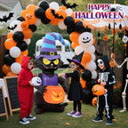 Witchwood™ Toiyjofe 6ft Halloween Inflatable Black Cat with Jack-o'-Lantern & LED Lights, Trick-or-Treat Yard Decoration with Witch Hat for Outdoor Lawn & Porch