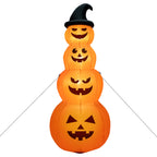 Witchwood™ Gymax 8 ft Inflatable Halloween Pumpkins Stack Holiday Decor w/ Built-in LED Lights