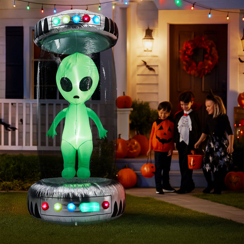 Witchwood™ 8 FT Halloween Inflatables UFO Alien Decoration Outdoor Halloween Decoration