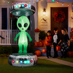 Witchwood™ 8 FT Halloween Inflatables UFO Alien Decoration Outdoor Halloween Decoration