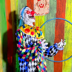 Witchwood™ 5.9 ft Voice & Sound-Sensor Clown on Tricycle Halloween Animatronic, HHTRIBKCLOWN-1FLSA