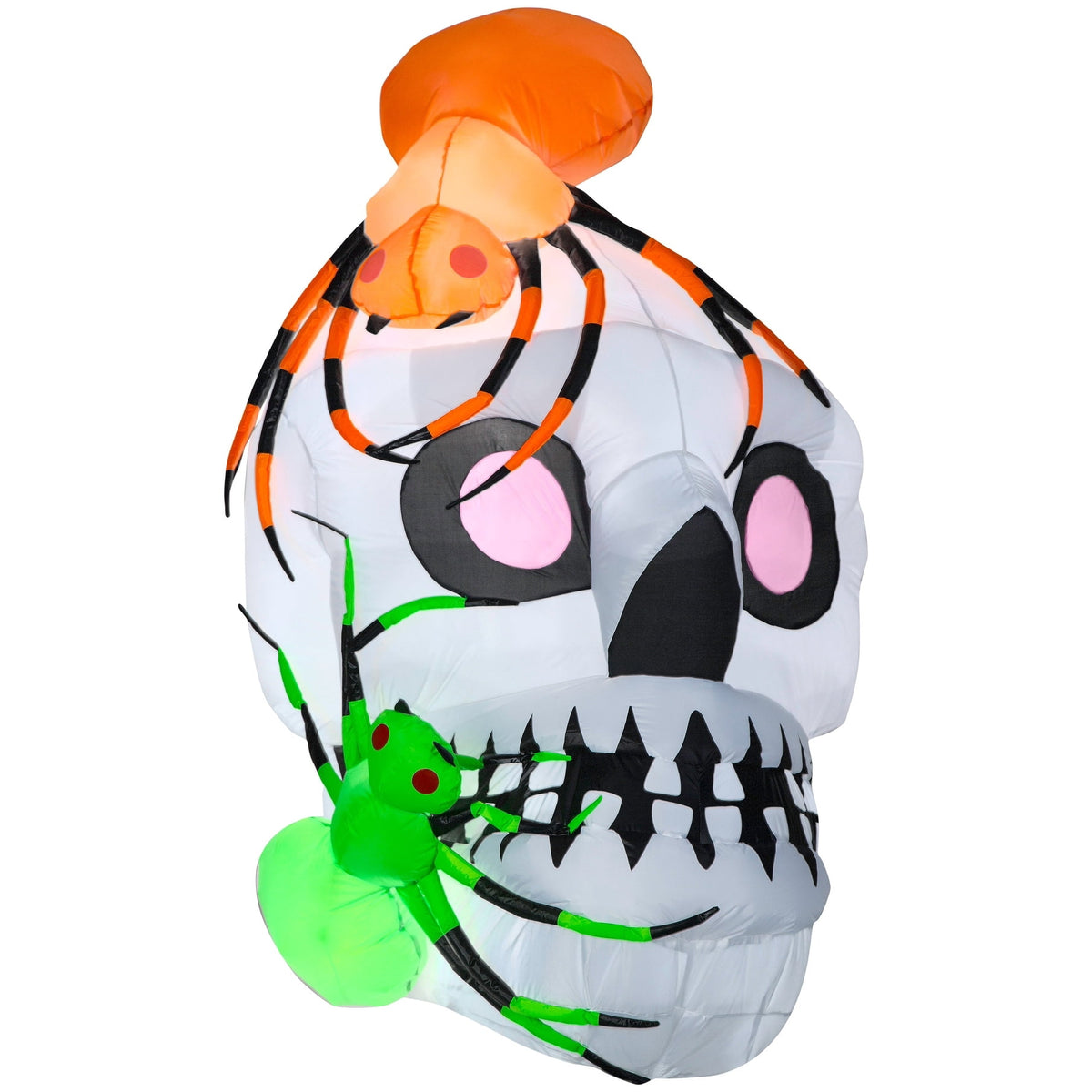 Witchwood™ 5 1/2' Airblown Inflatable Skull With Spiders Scene Halloween Yard Decoration