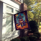 Witchwood™ Halloween Pug Dog House Flag 28x40IN Double-Sided Polyester Decorative Sleeve Pole Flag for Outdoor Home Garden