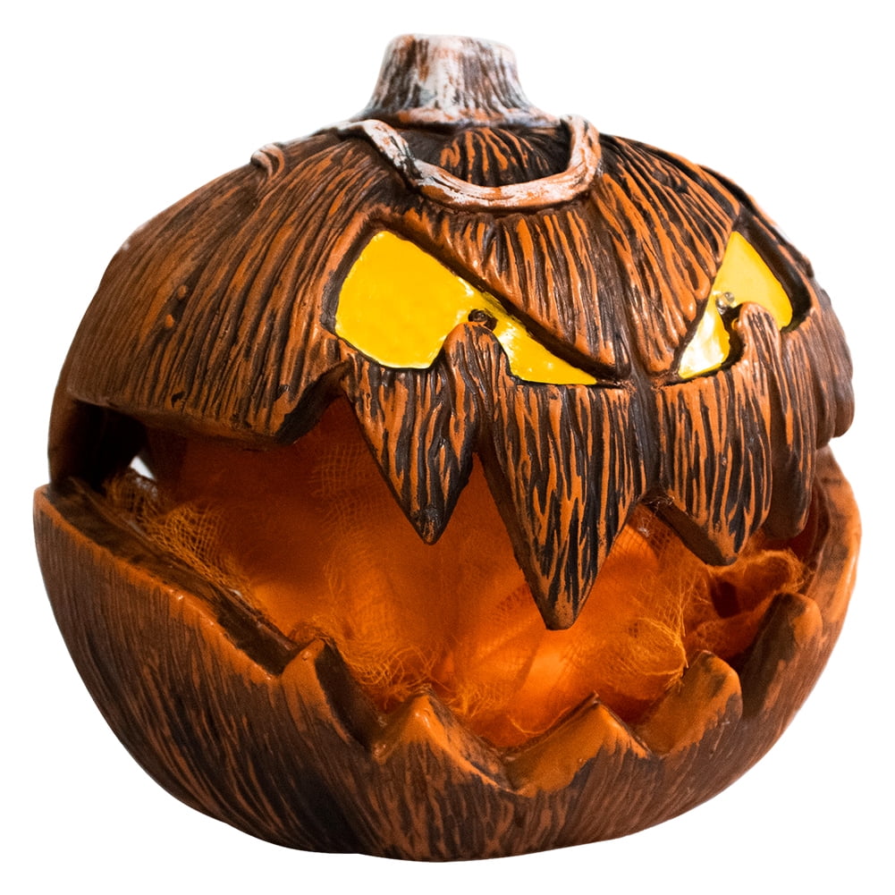 Witchwood™ Halloween Pumpkin Head Yard Decor Lighting 2025 New Gourdo Jack-O-Lantern Decor Mouth Open Vintage Pumpkin Halloween Lights Indoor & Outdoor Scary Decorations for Haunted House Porch Yard Party Decor