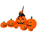 Witchwood™ Gymax Inflatable Pumpkin Combo Halloween Decoration 7.5ft Length w/ LED Lights