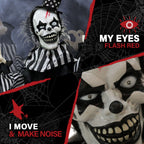 Witchwood™ 1.8 ft Groundbreaker Clown-Vile, Halloween Decoration, Multi-Color, HHFJCLOWN-2LSA