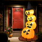 Witchwood™ Costway 6.8FT Halloween Inflatable Pumpkin Combo Blow up Pumpkins w/ Witch?s Hat
