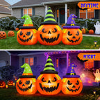 Witchwood™ 6FT Halloween Inflatable Pumpkins Decorations with LED Lights, Halloween Blow Ups Decoration for Home Party