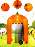 Witchwood™ 9.5ft Halloween Inflatable Pumpkin Arch with LED Lights - Outdoor/Indoor Yard Decoration for Halloween Party & Home