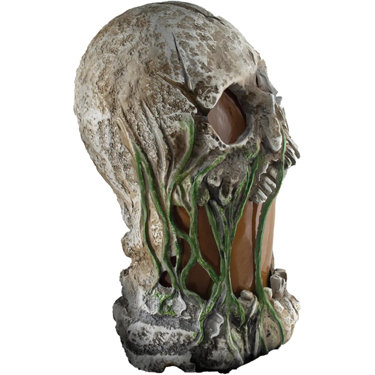 Witchwood™ Tekky Toys 12" Light-Up Animated Flaming Rotted Skull Halloween Decoration