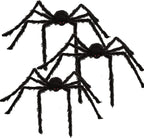 Witchwood™ 3 Pack 5 FT Giant Spider Halloween Decorations,Scary Spider Halloween Decorations Outdoor Party Decorations Props Halloween Yard Decorations,Black