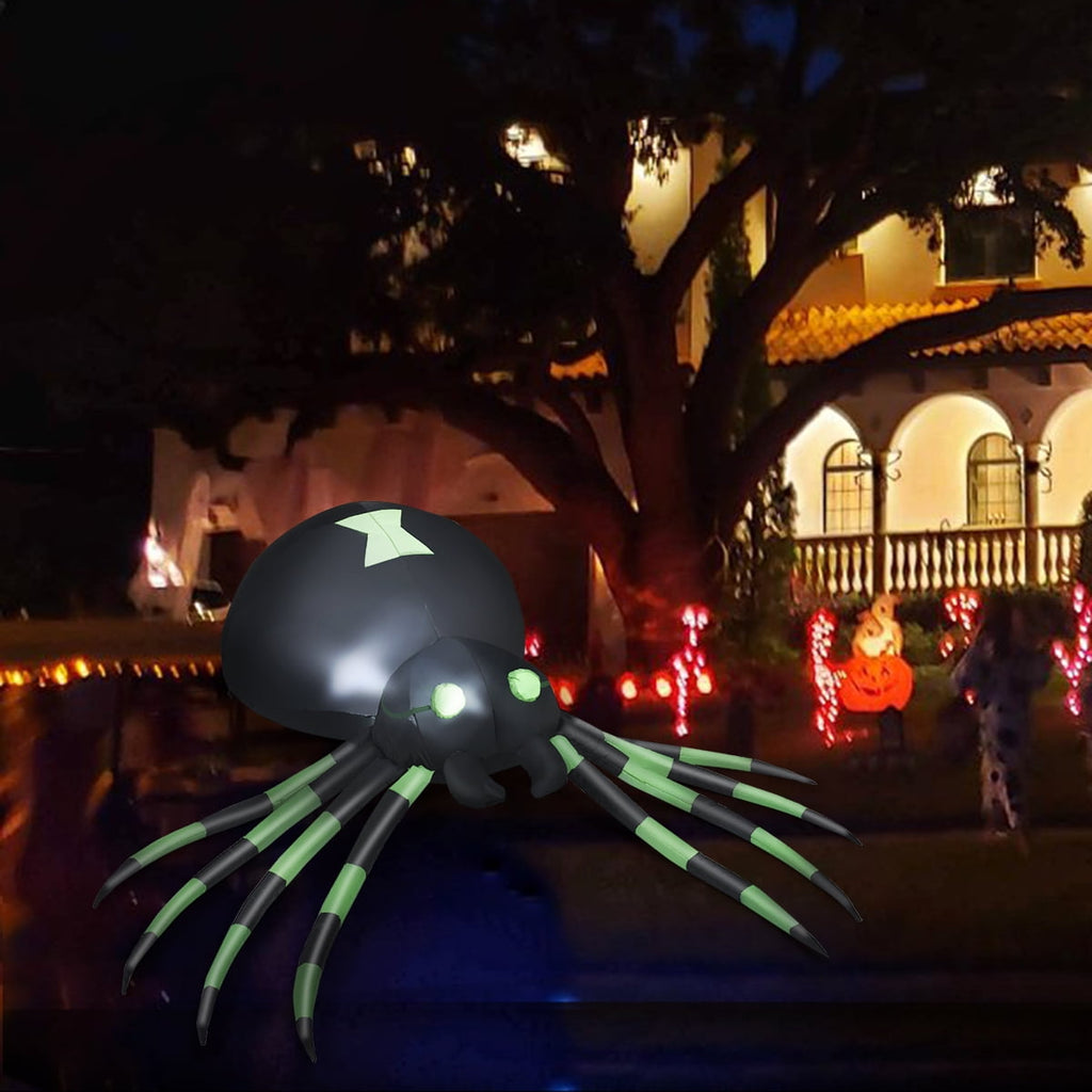 Witchwood™ Patiojoy Halloween Decoration 6FT Inflatable Blow-Up Spider With LED Lights Outdoor Yard
