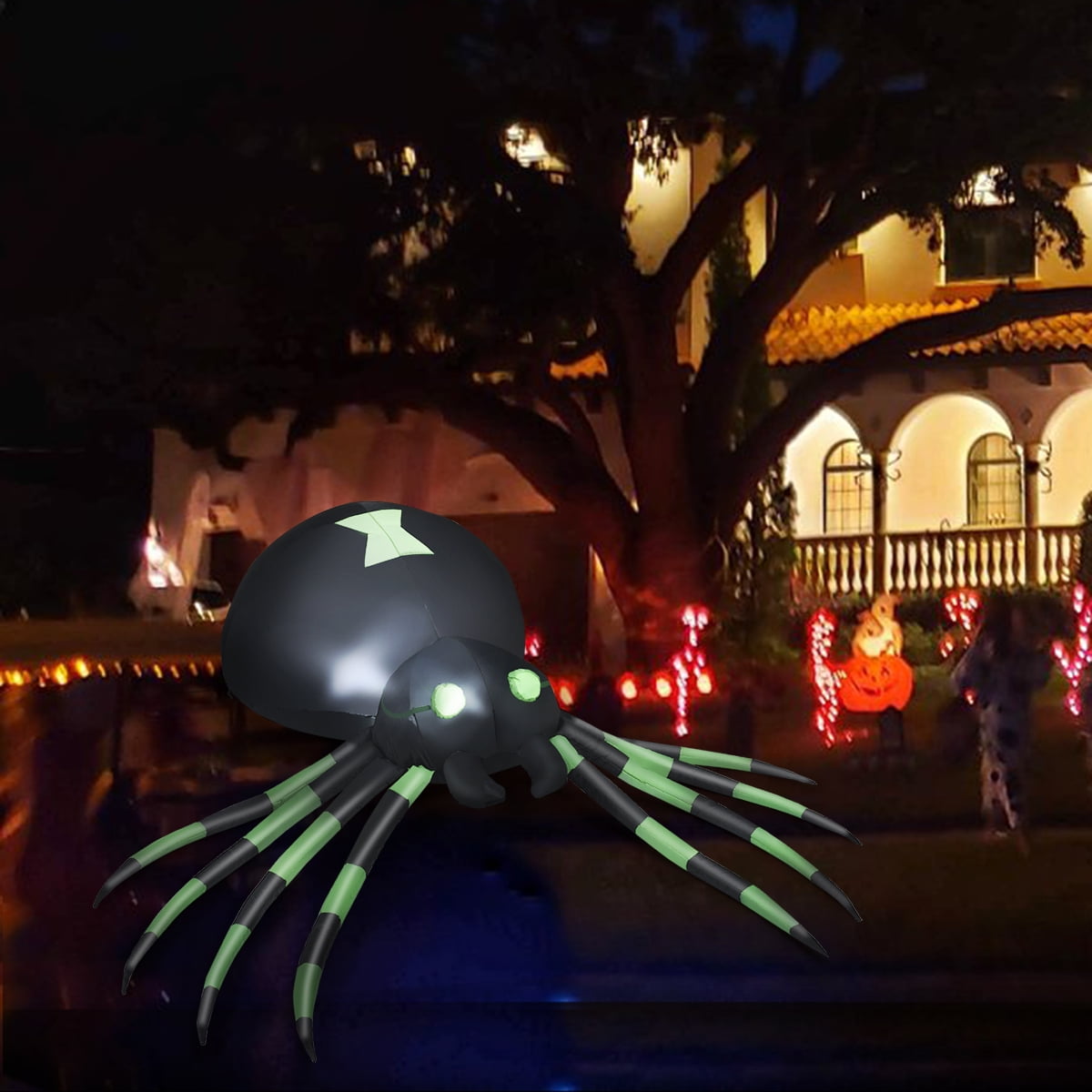 Witchwood™ Patiojoy Halloween Decoration 6FT Inflatable Blow-Up Spider With LED Lights Outdoor Yard