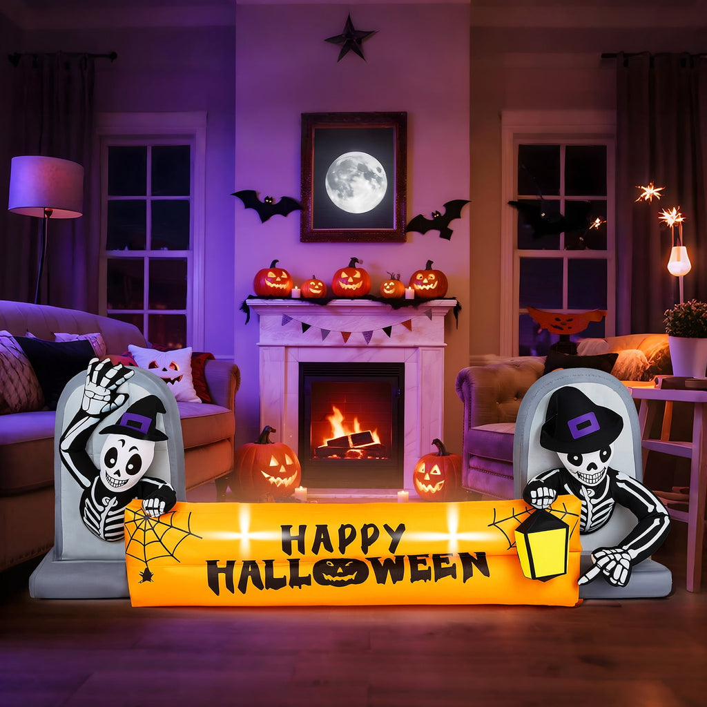 Witchwood™ 10' Halloween Inflatables Outdoor Halloween Tomb Decoration Banner Blow up Decor