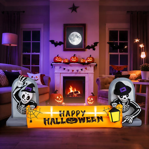 Witchwood™ 10' Halloween Inflatables Outdoor Halloween Tomb Decoration Banner Blow up Decor