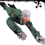 Witchwood™ Halloween Animated Decorations, Outdoor Crawling Zombie with Horror Sound & Glowing Eyes, Zombie Ground breaker Ghost for Graveyard, Lawn, Haunted House Prop Decor