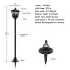 Witchwood™ 2-Pack Haunted House Solar Post Lights - Spooky Halloween Decoration with Eerie Glow, 40" Rust-Proof Stake, Auto On/Off for Outdoor Yard