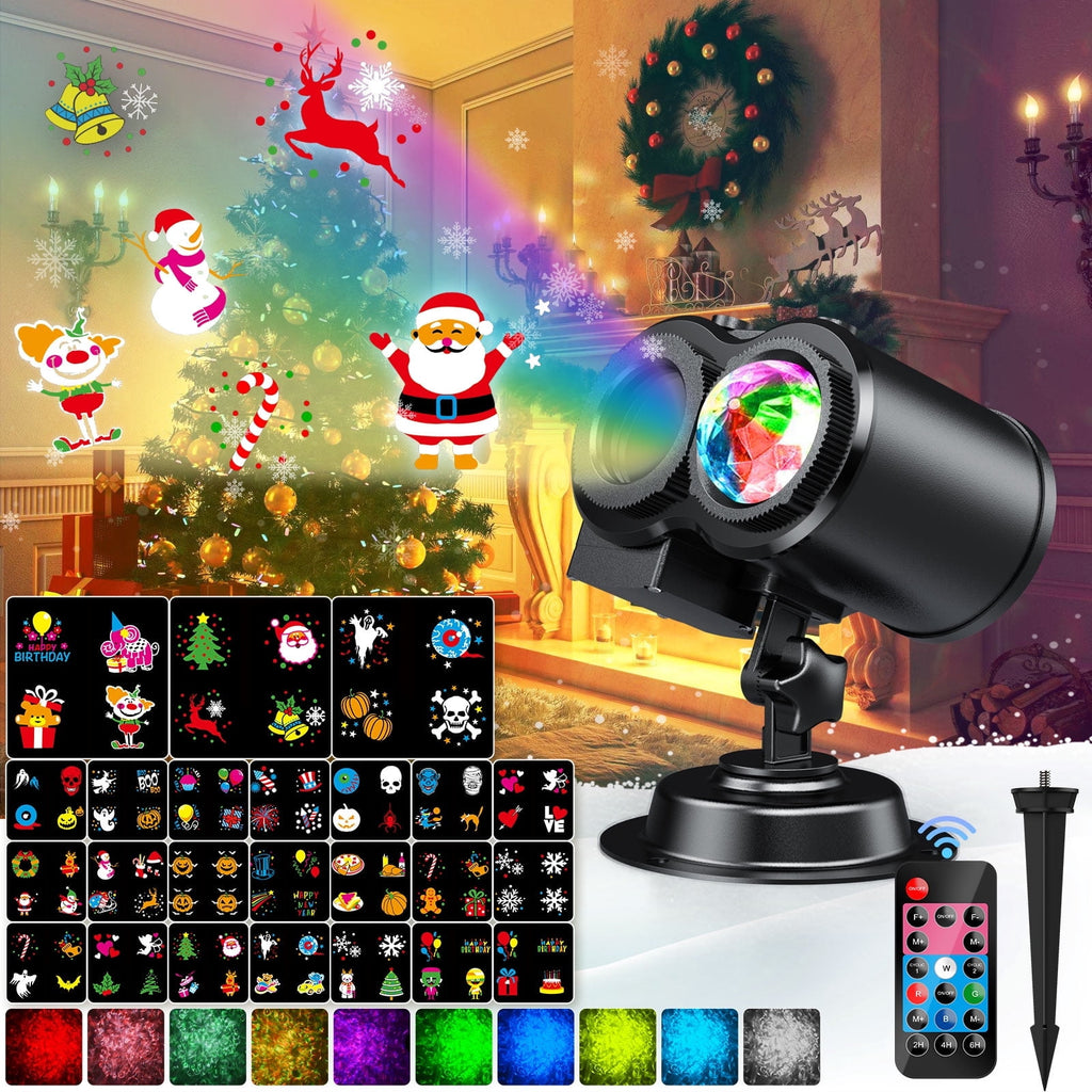 Witchwood™ Outdoor HD projector light, remote control 16 switchable modes, Christmas Halloween celebrations, birthdays, weddings and parties, waterproof light show