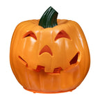 Witchwood™ 9.75" Jack-O-Lantern Animated Double-Sided Halloween Pumpkin - Orange/Green
