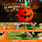 Witchwood™ 10ft Halloween Inflatable Pumpkin Decoration with Built-in LED Lights, Outdoor Yard Blow up for Halloween Party, Yard, Garden, Lawn