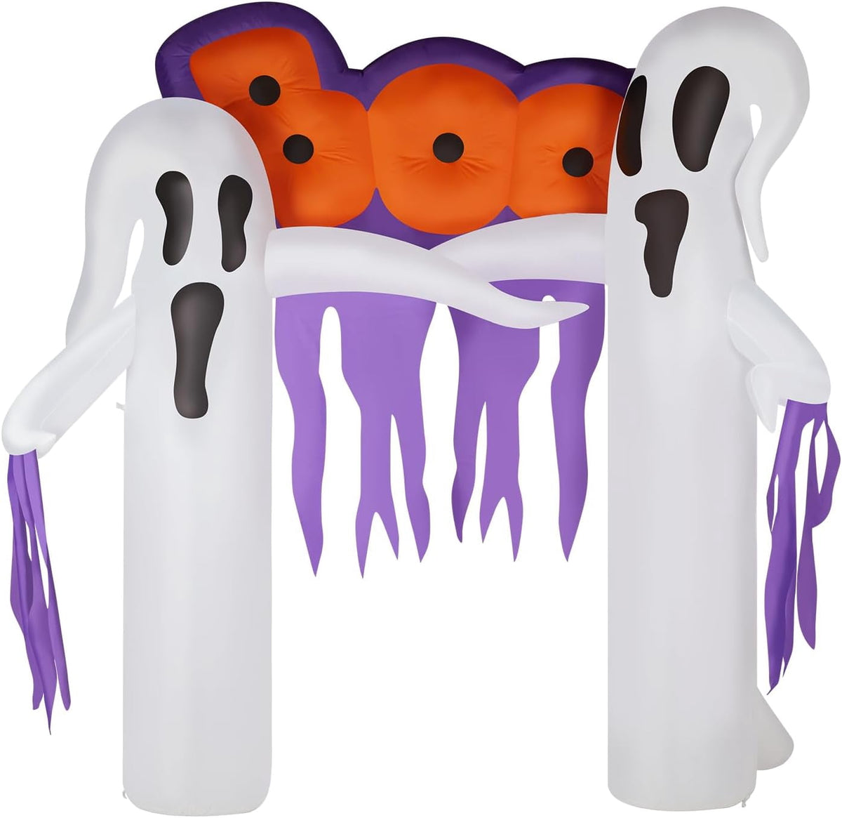 Witchwood™ VINGLI 9.8FT Inflatable Halloween Outdoor Decorations, Blow Up Yard Decorations, Built-in LED Lights Décor for Indoor Home Party Garden Lawn Store, White Ghost Archway