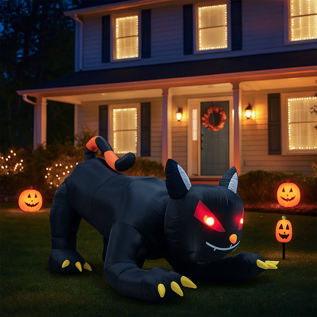 Witchwood™ 4.5' Halloween Inflatables Outdoor Halloween Decoration Giant Cat Blow up Decor